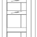 Амелия 1Д Шкаф с витриной КМК-0435.11 (левая,правая)