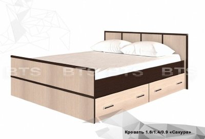 Сакура кровать 1,6 м.