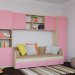 Детская комната Астра 2 дуб молочный/розовый