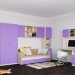 Детская комната Астра 3 дуб молочный/фиолетовый