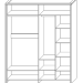 Кристалл 4Д Шкаф для одежды КМК-0650.8