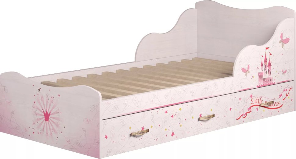 Кровать детская с ящиками Принцесса 5